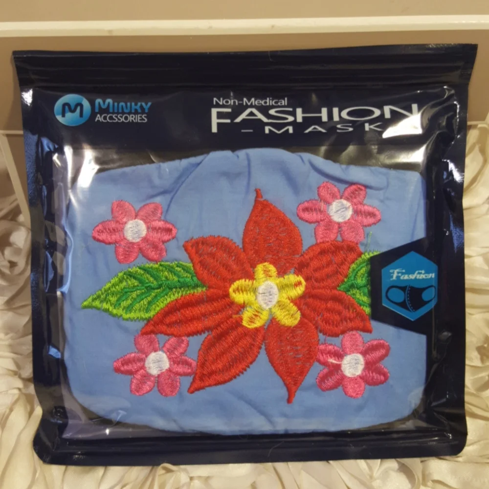 Face Mask Embroidered Fashion Mask.